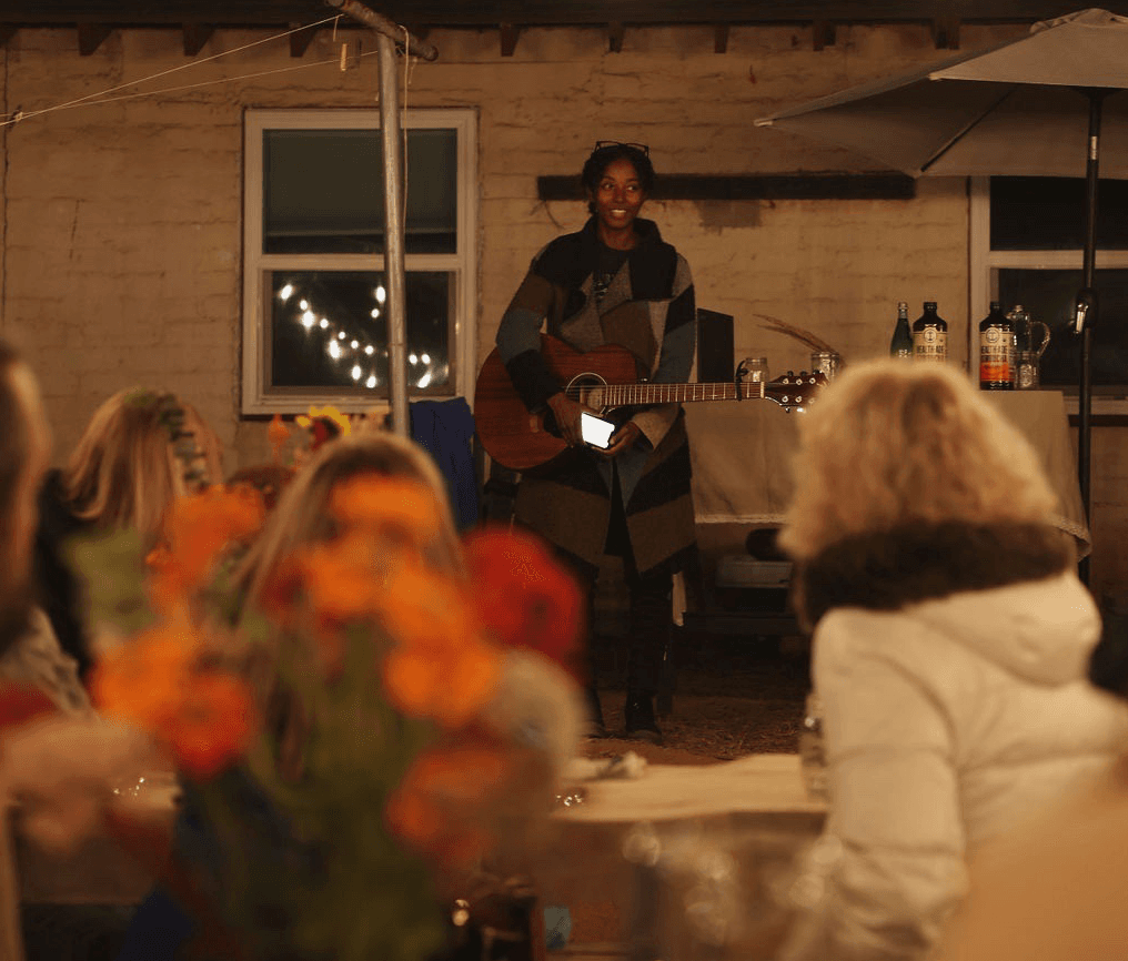 Musician performing
