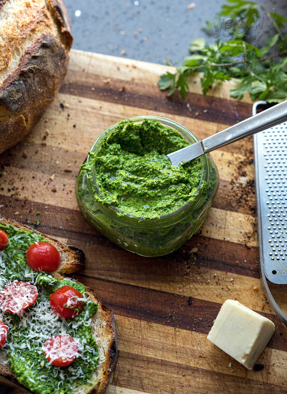 Nut-Free Cilantro Arugula Pesto